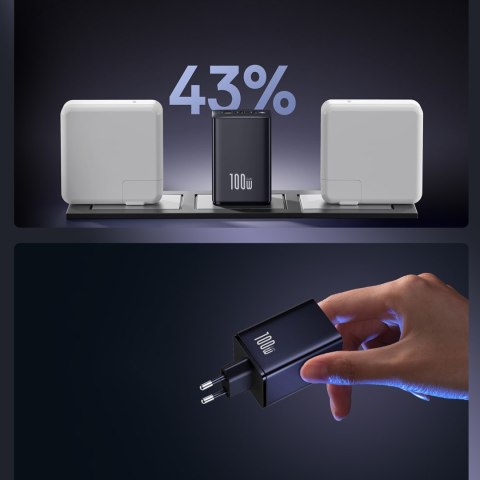 Ładowarka sieciowa USB-A USB-C EnerFill FE11 100W - czarna