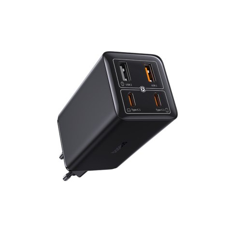 Ładowarka sieciowa USB-C USB-A GaN6 Pro 100W z kablem USB-C 1m - czarna
