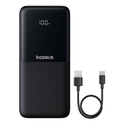 Powerbank 10000mAh 22.5W z wyświetlaczem kablami USB-C iPhone Lightning Lipow - czarny