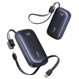 Powerbank 20000mAh 45W z wyświetlaczem kablem EnerFill FC21 Qpow 3 Ultra - czarny