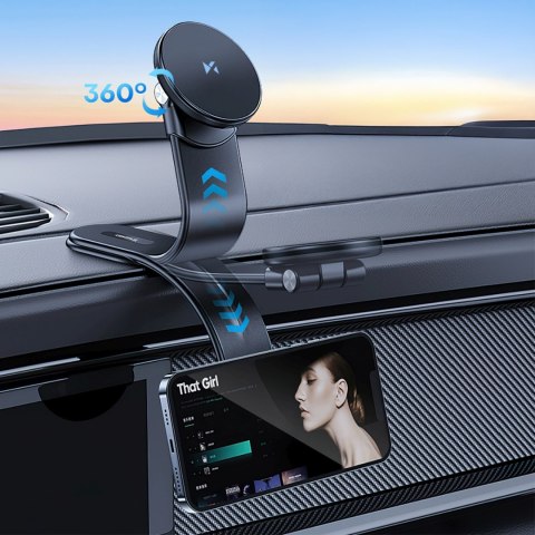 Uchwyt samochodowy magnetyczny z ładowarką indukcyjną do telefonu na kokpit 15W MagSafe