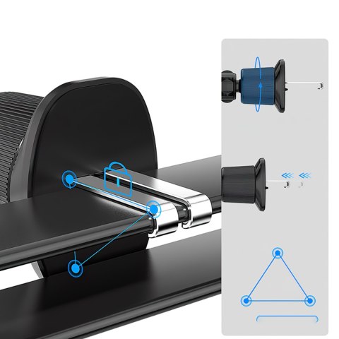 Uchwyt samochodowy z ładowarką indukcyjną do telefonu na kratkę Qi MagSafe 15W