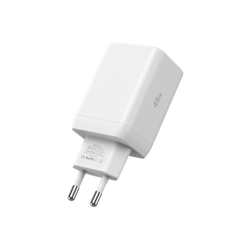 Ładowarka sieciowa NC45W-GAN 2x USB-C 45W - biała