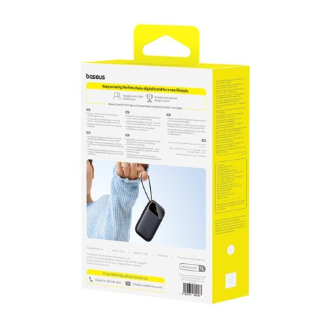 Powerbank 20000mAh 45W z wyświetlaczem kablami USB-C Lightning EnerFill FC31 - czarny