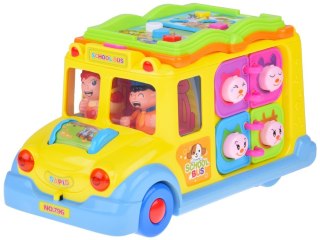 Autko Wesoły Autobus Interaktywny Kolorowy jeździ świeci gra ZA0019