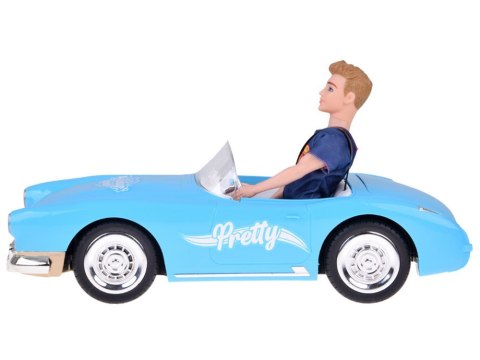 Autko na pilota Retro Cadillac Lalka Stylowy kierowca Ken RC0746