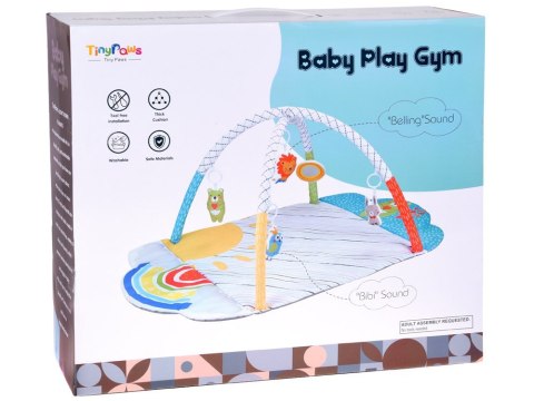 Duża Edukacyjna Mata dla niemowląt + miękka Podusia wałek + zabawki ZA5824