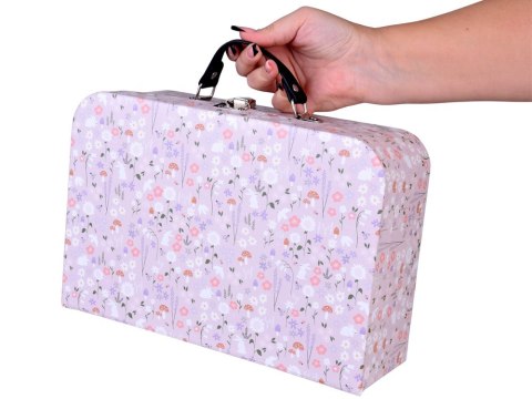 KWIECISTY Domek dla lalek w zamykanej walizce + drewniane mebelki ZA5930