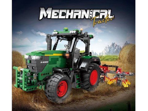 Klocki konstrukcyjne - Zdalnie sterowany TRAKTOR z bronami 1664-ele ZA5798