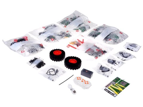 Klocki konstrukcyjne - Zdalnie sterowany TRAKTOR z bronami 1664-ele ZA5798