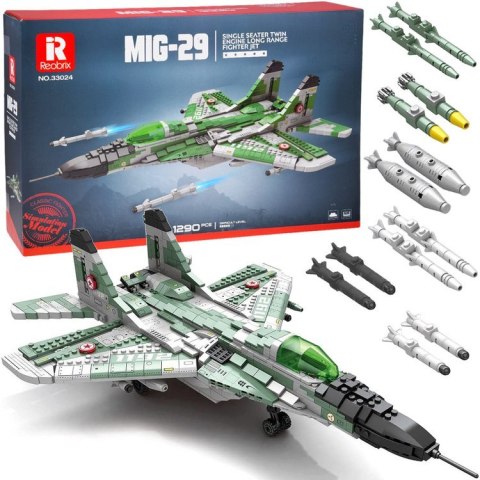 Klocki techniczne Samolot myśliwski dalekiego zasięgu MIG-29 1290ele ZA5800