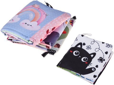 Mata Edukacyjna z Pałąkiem + Zabawki Gryzak Książeczka Kontrastowa ZA5827