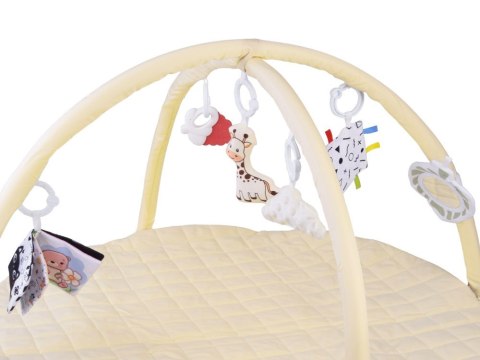 Mata Edukacyjna z Pałąkiem + Zabawki Gryzak Książeczka Kontrastowa ZA5827