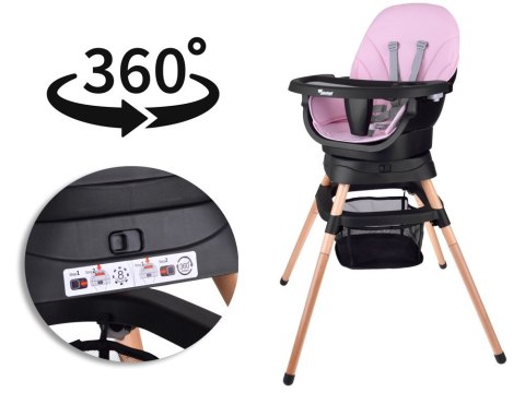 Wielofunkcyjny fotel obracane krzesełko do karmienia 6w1 dla dzieci ZA5659