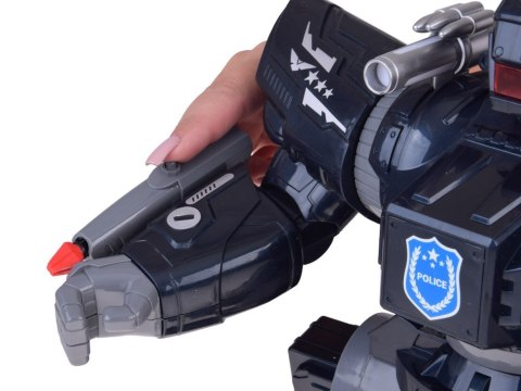 Zdalnie sterowany ROBOT POLICYJNY - chodzi, tańczy, strzela i świeci RC0731