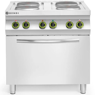 Kuchnia elektryczna 4 płyty z piekarnikiem konwekcyjnym GN1/1 Kitchen Line - Hendi 225936