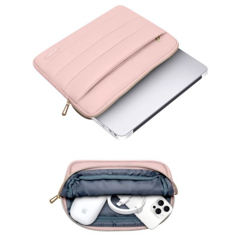 Torba pokrowiec Puffy na laptop tablet 13-14'' + etui na akcesoria - różowy