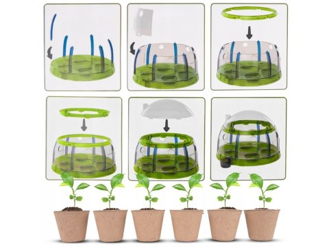 Zestaw Małego Ogrodnika BIO Szklarnia Nasiona Doniczki Uprawa Roślin ZA5776