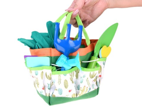 Zestaw małego ogrodnika: narzędzia ogrodnicze + komplet w kaktusy ZA5920