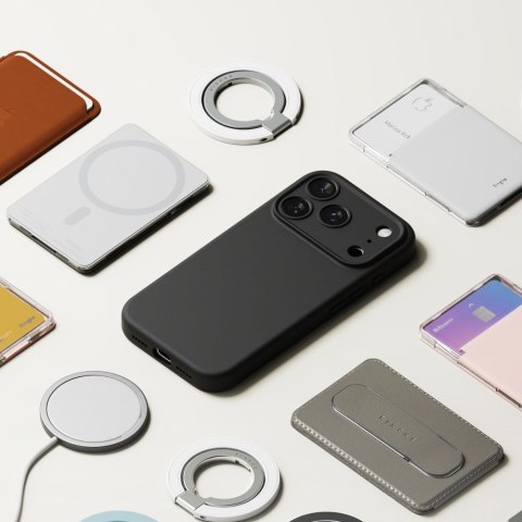 Etui plecki na iPhone 17 Pro Max Silicone Magnetic MagSafe - czarne