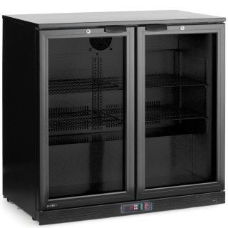 Lodówka chłodziarka barowa na napoje 2-drzwiowa LED 158 l 160 W 90x53x87 cm