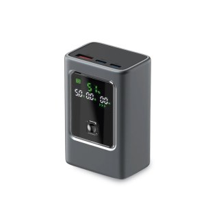 Powerbank z wyświetlaczem 10000mAh PD 35W LCD - szary