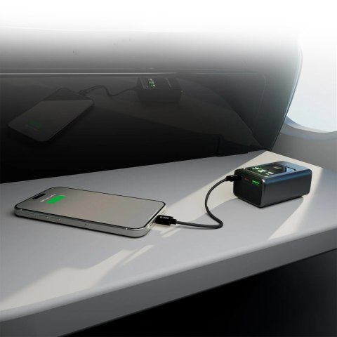 Powerbank z wyświetlaczem 10000mAh PD 35W LCD - szary
