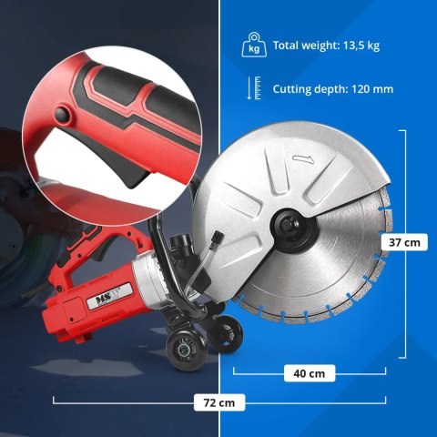 Przecinarka piła elektryczna do betonu asfaltu kamienia 120 mm 4000 obr./min 3500 W
