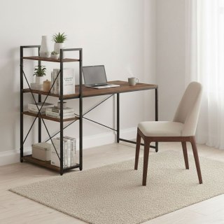 Biurko komputerowe szkolne 120x60 cm regał z 3 półkami loft ModernHome