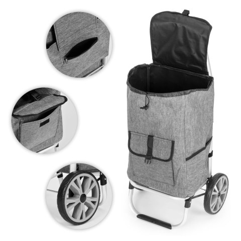 Wózek na zakupy torba 33 litry duże koła dodatkowe kieszenie ModernHome