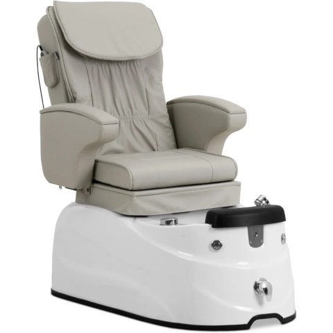 Fotel podologiczny do pedicure z funkcją masażu brodzikiem - beżowy