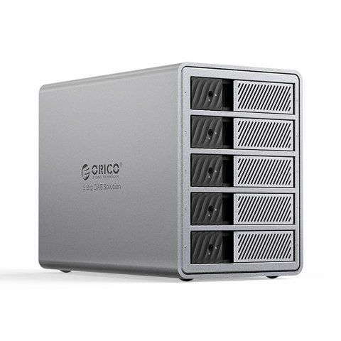 Macierz dyskowa 9858T3 z Thunderbolt 3 na 5 dysków 2.5'' / 3.5'' SATA HDD / SSD - szara